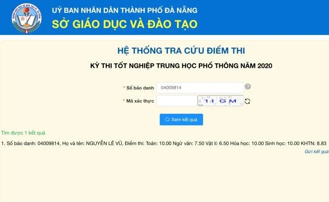 Hướng dẫn tra cứu điểm thi trực tuyến tại tracuudiem.vip