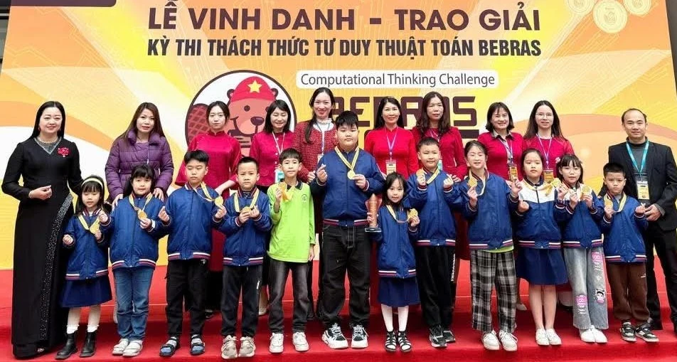 Học sinh Trường Tiểu học Tân Dân đoạt 98 Giải tư duy thuật toán Bebras Việt Nam 2025