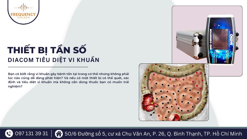 Thiết bị tần số Diacom tiêu diệt vi khuẩn