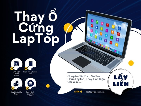 Thay ổ cứng Laptop – Tăng tốc gấp 5 lần, bảo hành đến 3 năm tại Laptop Viễn Chinh