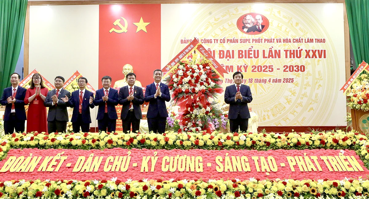 Đại hội đại biểu Đảng bộ Công ty CP Supe Phốt phát và Hóa chất Lâm Thao lần thứ XXVI