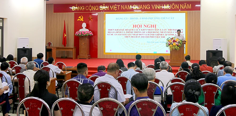 Phường đầu tiên của TP Việt Trì lấy ý kiến Nhân dân về Đề án sắp xếp, sáp nhập đơn vị hành chính các cấp