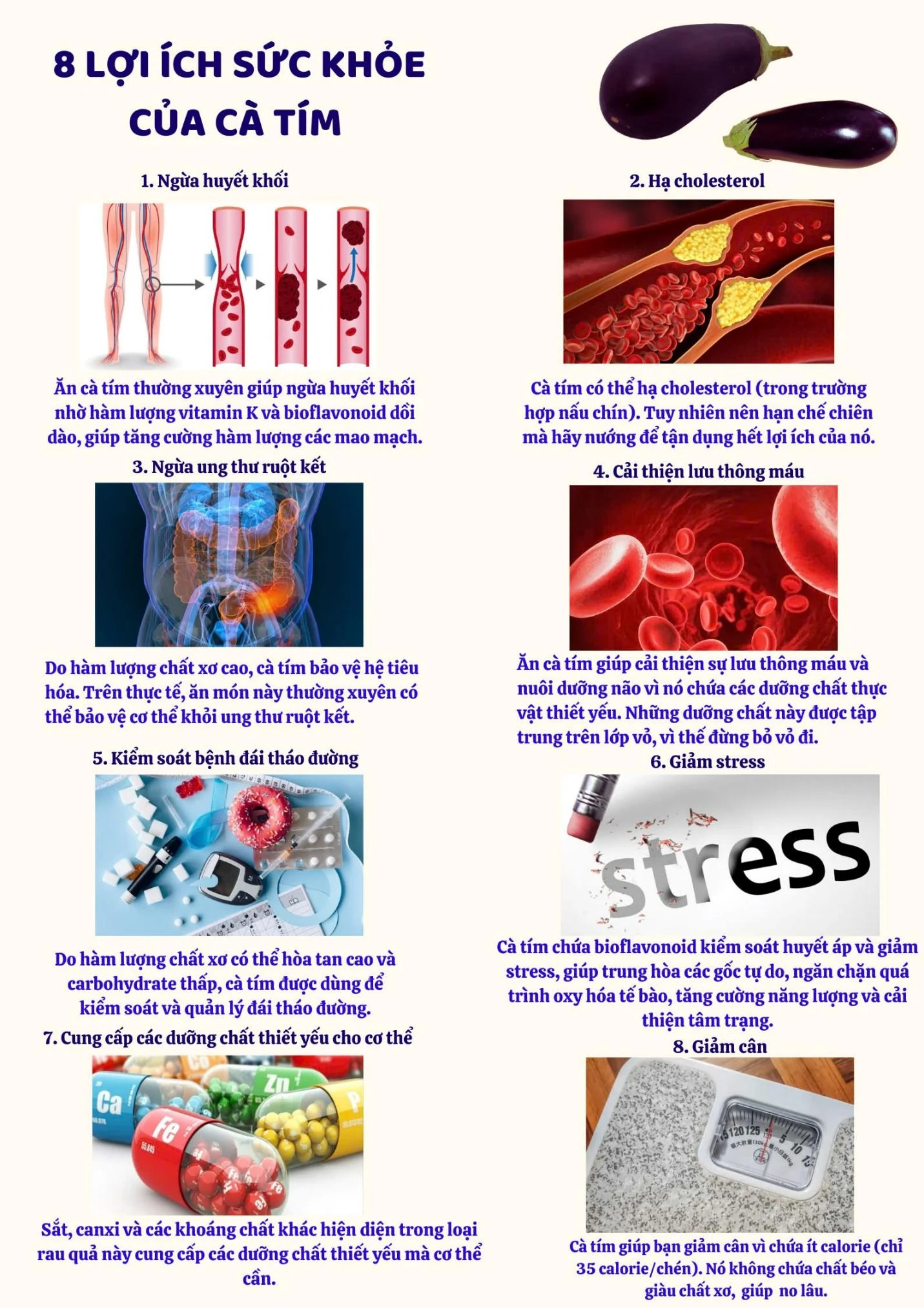 8 lợi ích sức khỏe của cà tím có thể bạn chưa biết