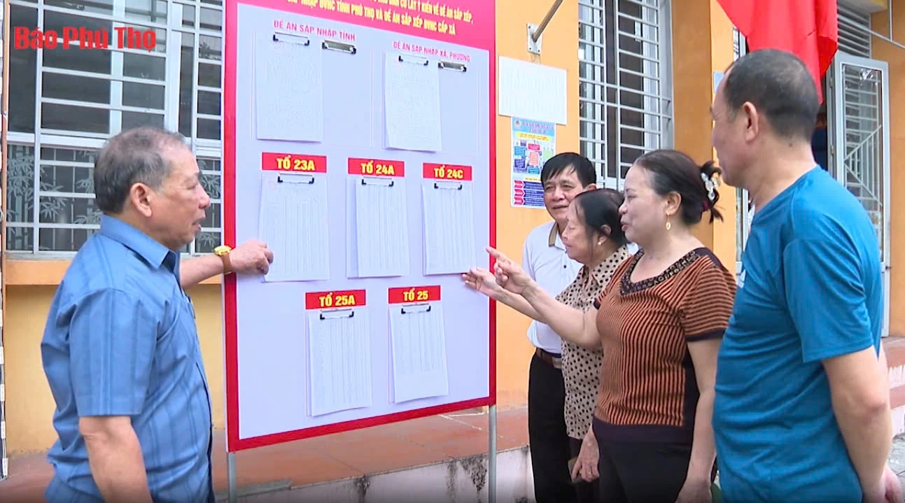 Phú Thọ: Cử tri đại diện hộ gia đình nhất trí với 2 đề án sắp xếp đơn vị hành chính 