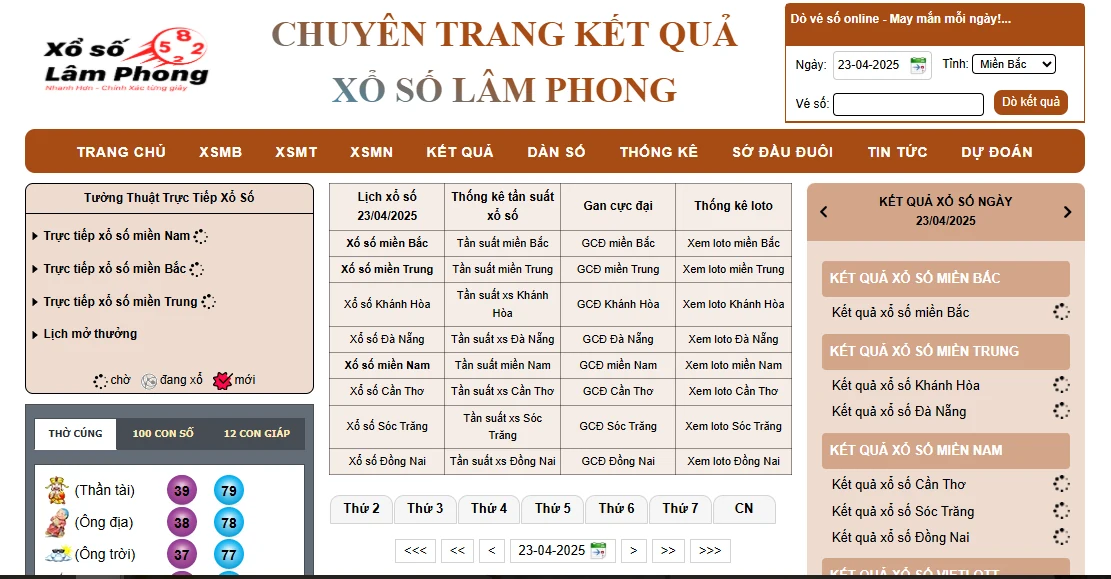 Xổ số Lâm Phong - Nơi cập nhật kết quả nhanh nhất, chính xác