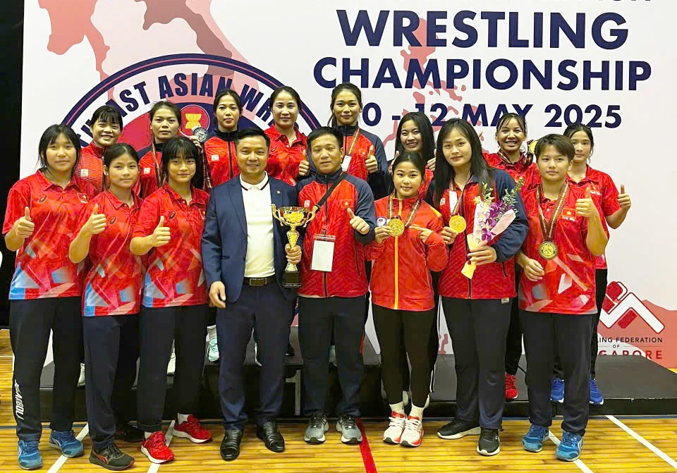 VĐV Phú Thọ giành Huy chương Bạc tại Giải Vô địch Vật Đông Nam Á 2025