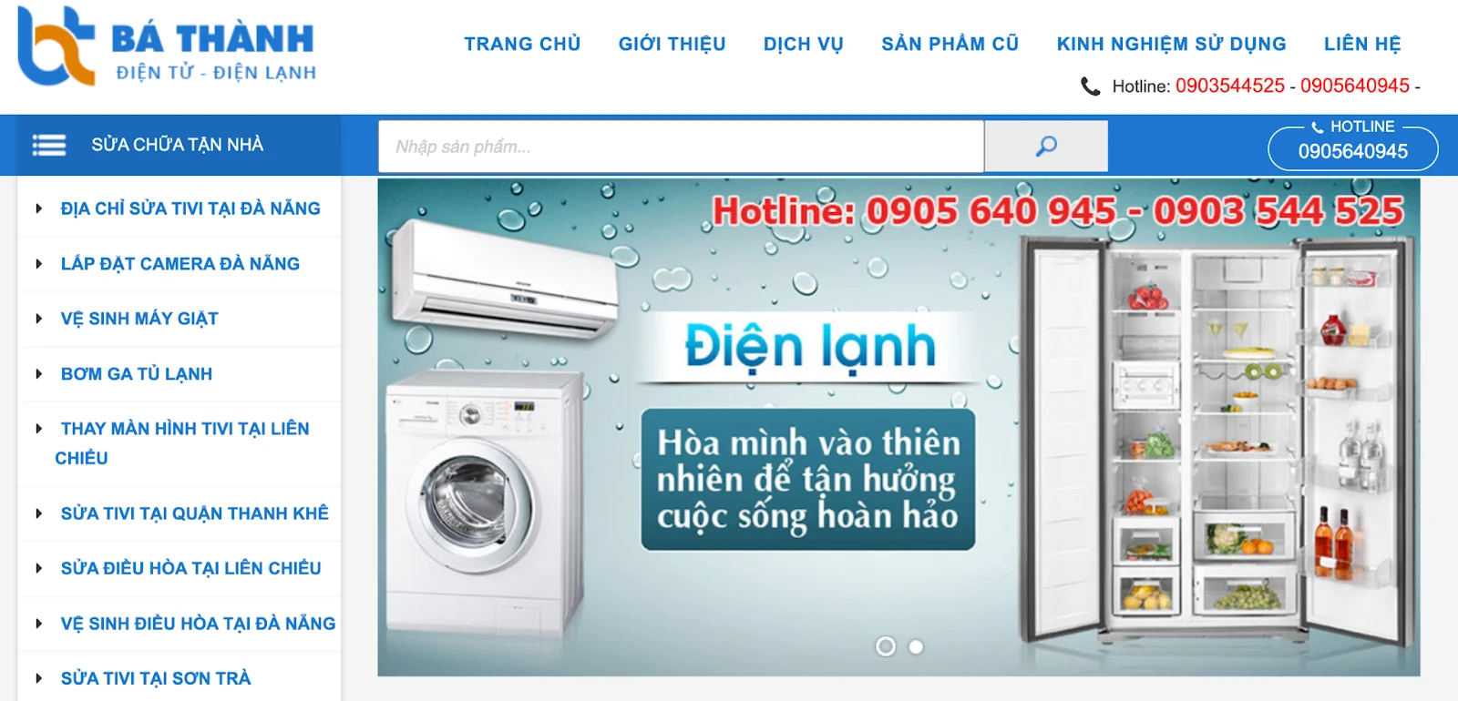 Điện tử điện lạnh Bá Thành: Sửa tivi tại nhà Đà Nẵng, dịch vụ tận tâm