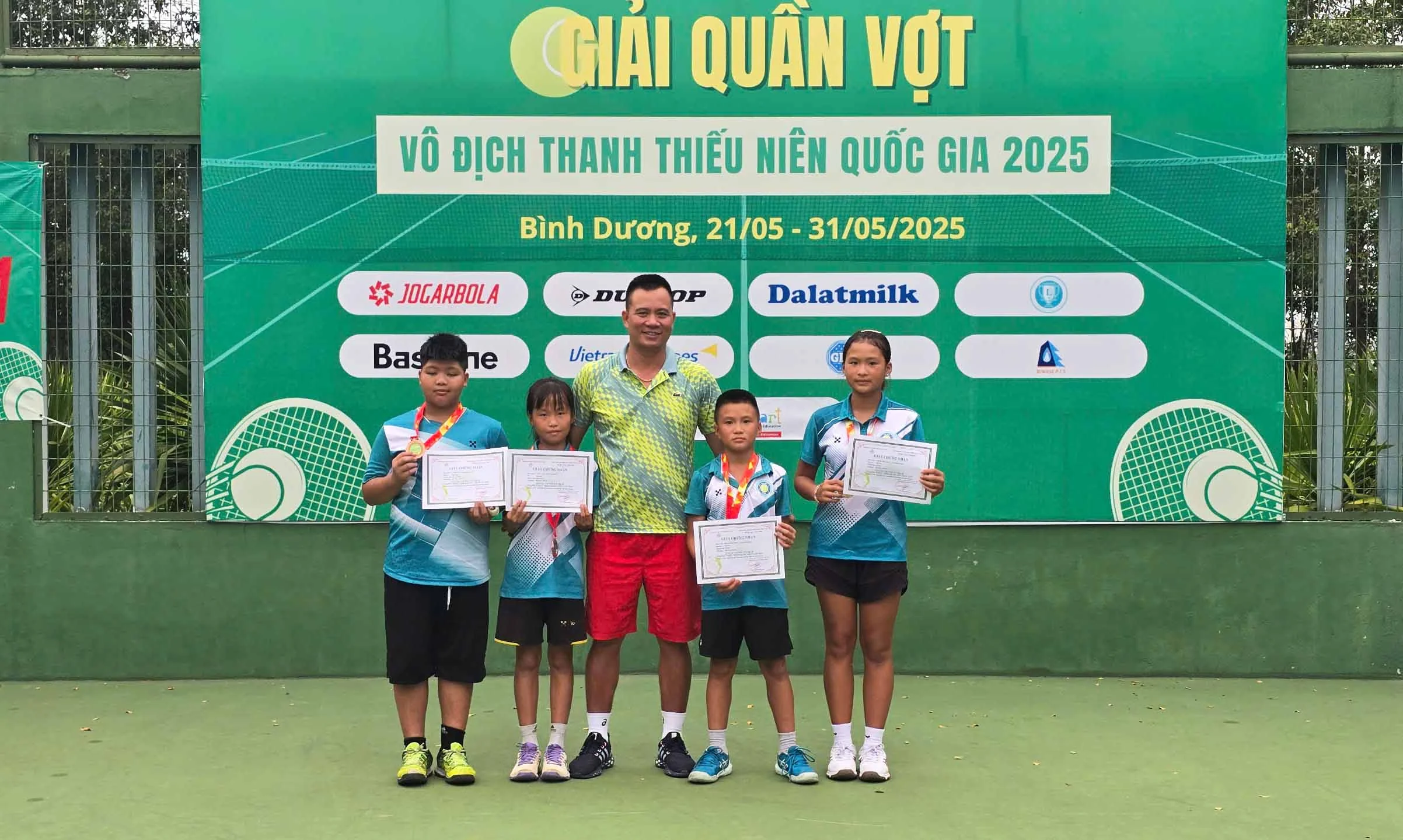 Phú Thọ giành Huy chương Vàng tại Giải Quần vợt Vô địch Thanh thiếu niên Quốc gia năm 2025