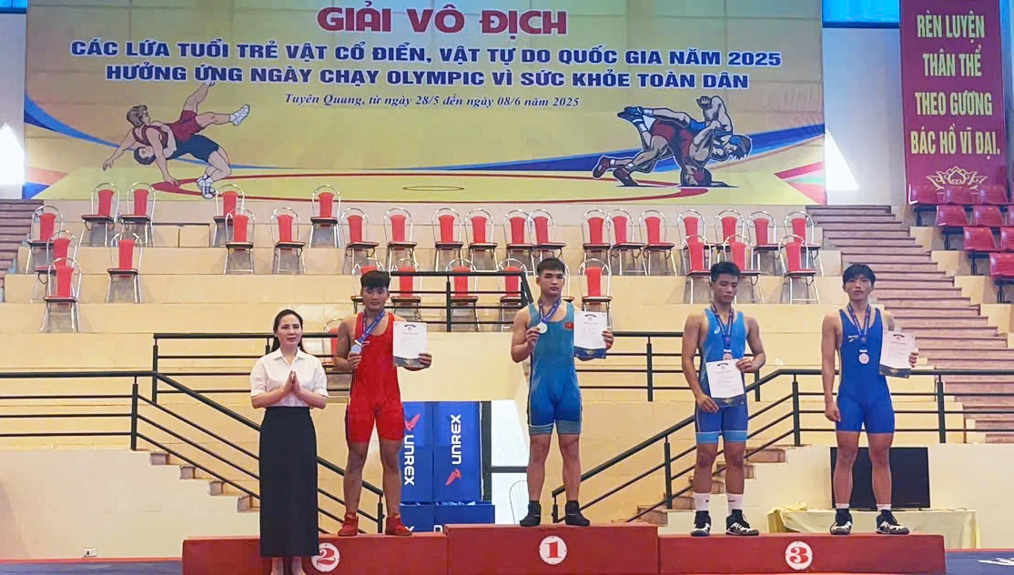 Phú Thọ giành 4 Huy chương tại Giải Vô địch các lứa tuổi trẻ Vật cổ điển, Vật tự do Quốc gia