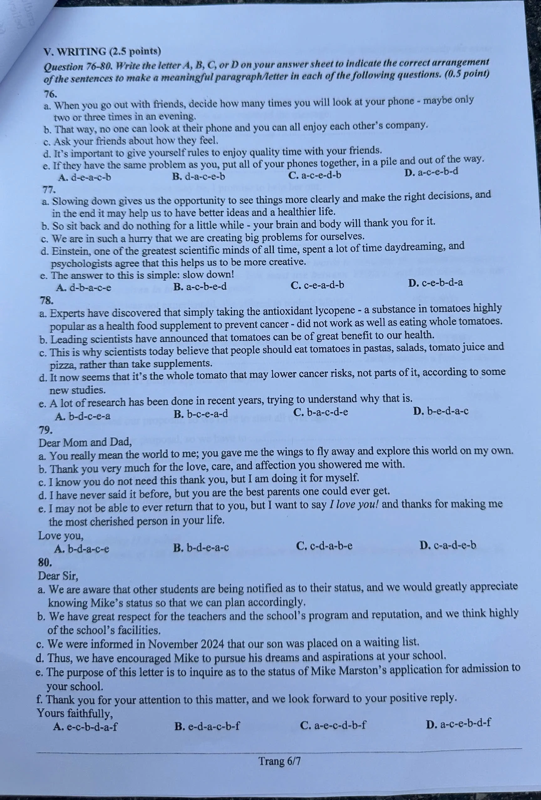 Gợi ý đáp án môn Tiếng Anh (chuyên Anh) vào lớp 10 Trường THPT Chuyên Hùng Vương