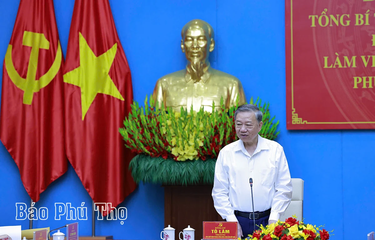 Tổng Bí thư Tô Lâm làm việc với Ban Thường vụ Tỉnh ủy Phú Thọ, Vĩnh Phúc, Hòa Bình