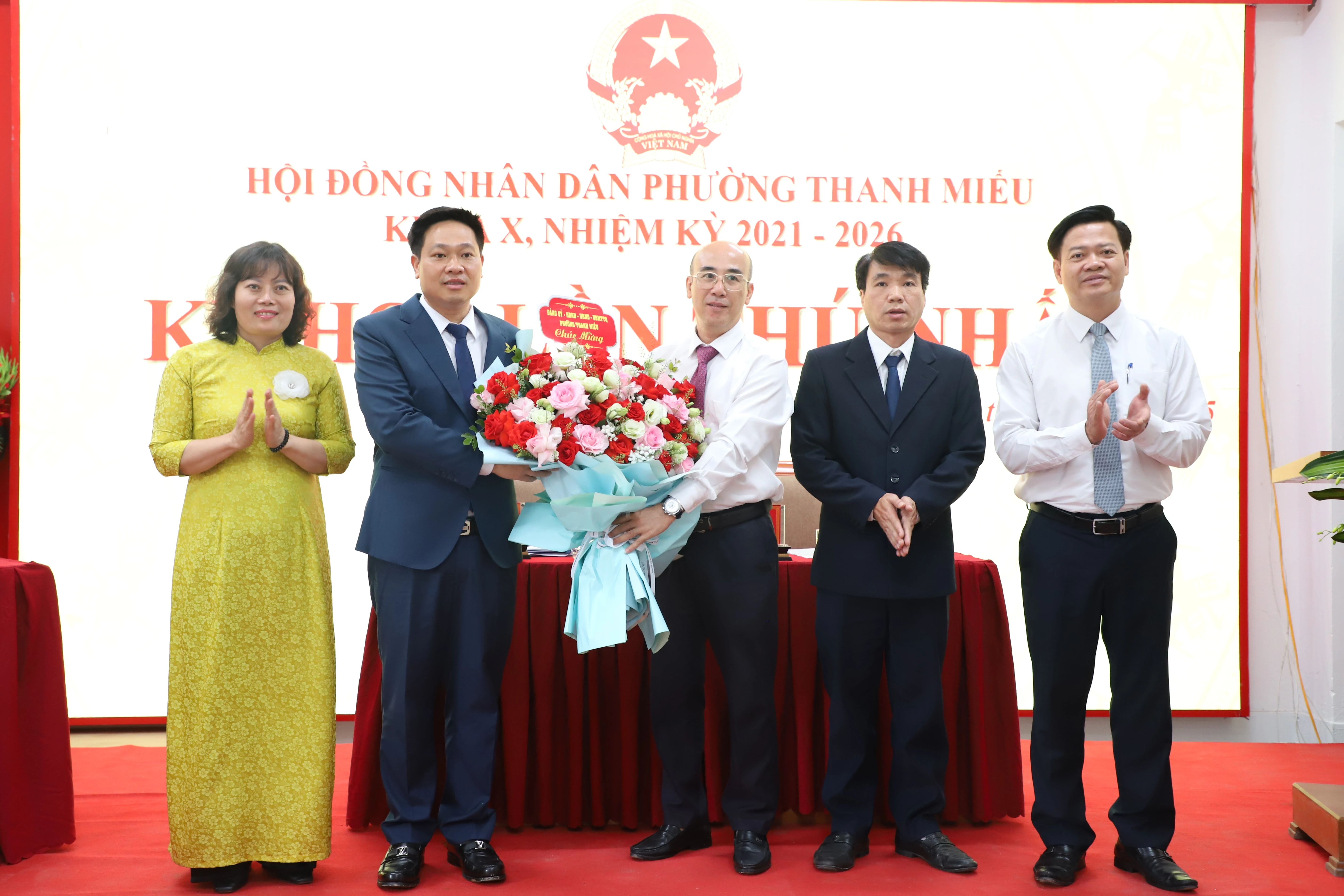 Kỳ họp thứ Nhất HĐND phường Thanh Miếu, Nông Trang khóa X nhiệm kỳ 2021-2026