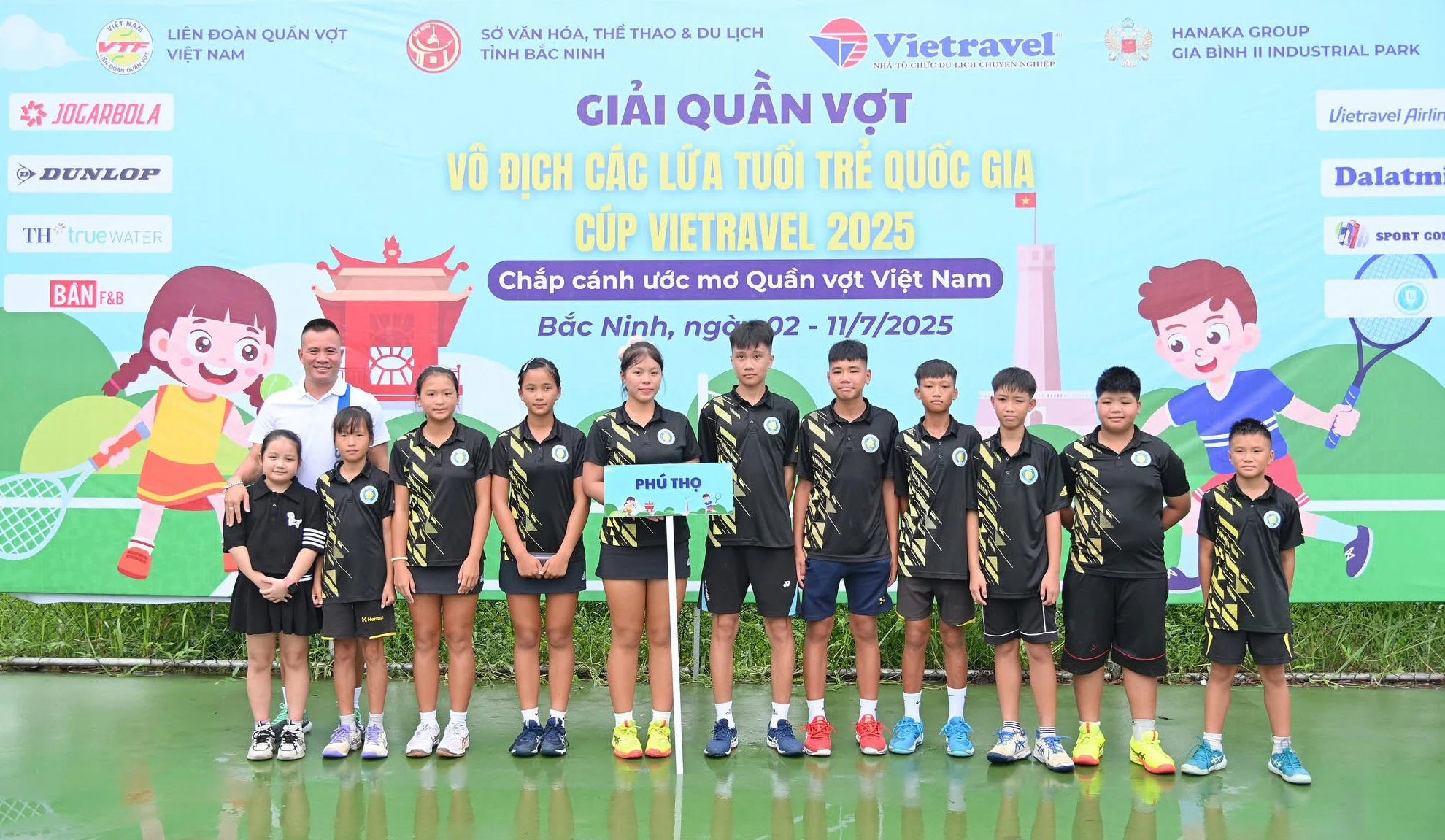 Phú Thọ có 11 VĐV tham dự Giải Quần vợt Vô địch các lứa tuổi trẻ Quốc gia 2025