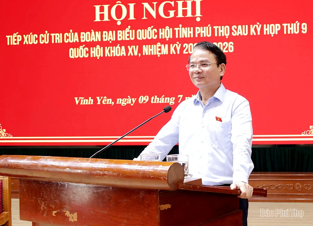 Đoàn Đại biểu Quốc hội tỉnh tiếp xúc cử tri tại phường Vĩnh Yên