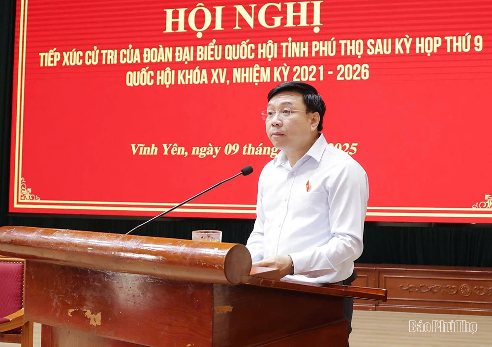 Đoàn Đại biểu Quốc hội tỉnh tiếp xúc cử tri tại phường Vĩnh Yên