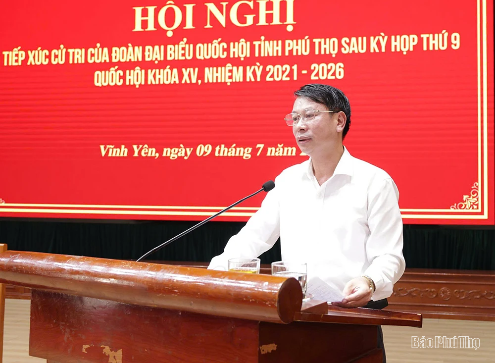 Đoàn Đại biểu Quốc hội tỉnh tiếp xúc cử tri tại phường Vĩnh Yên