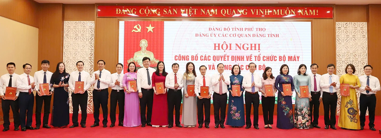 Công bố các quyết định thành lập tổ chức Đảng trực thuộc Đảng bộ các cơ quan Đảng tỉnh