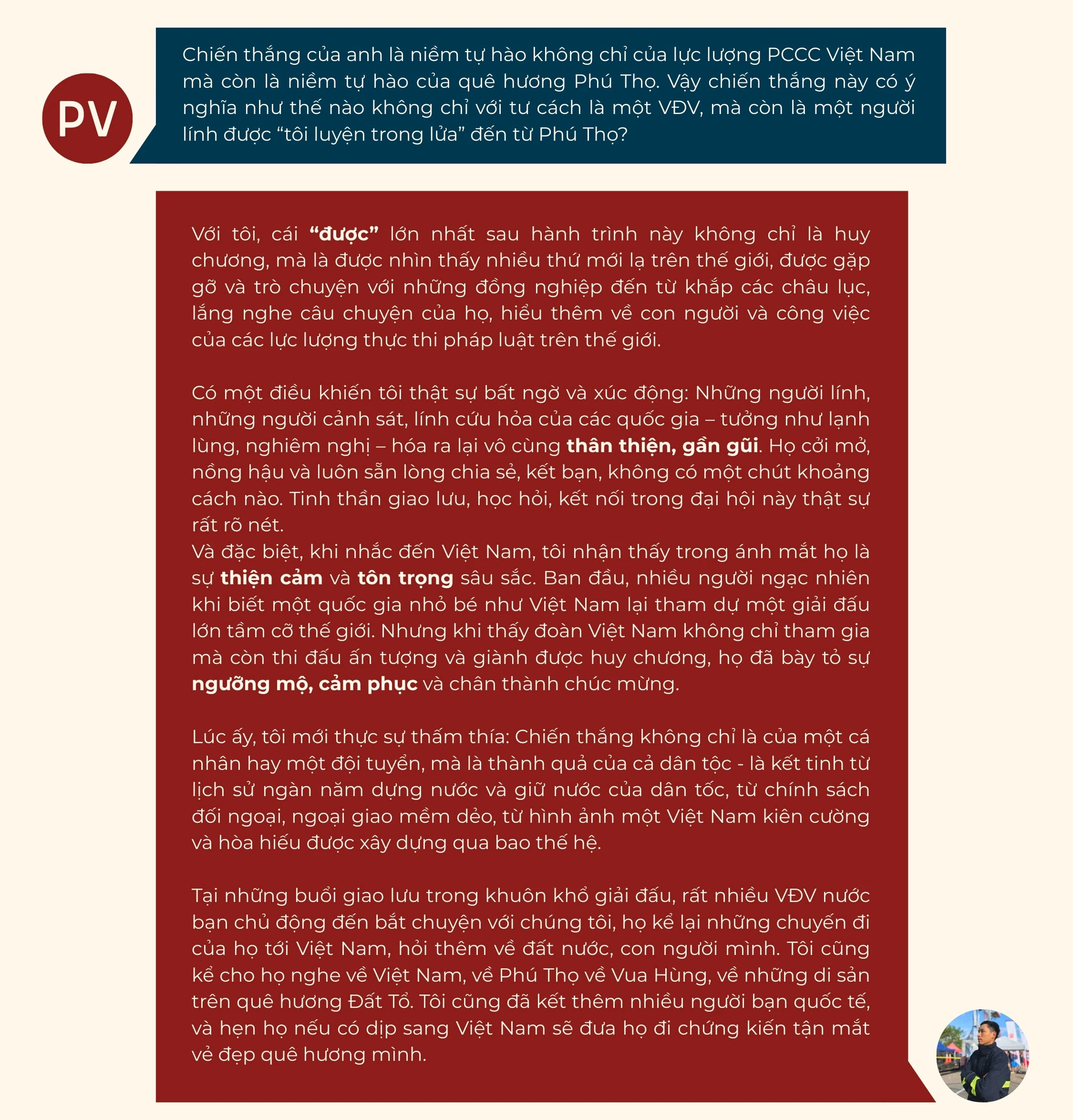 Người lính “tôi luyện trong lửa” và kỳ tích trên đấu trường quốc tế