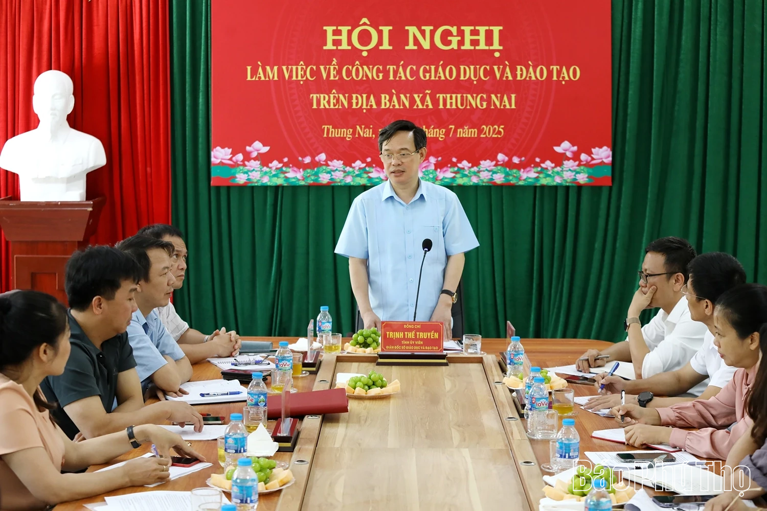 Sở GD&ĐT làm việc với xã Thung Nai về công tác giáo dục sau sáp nhập