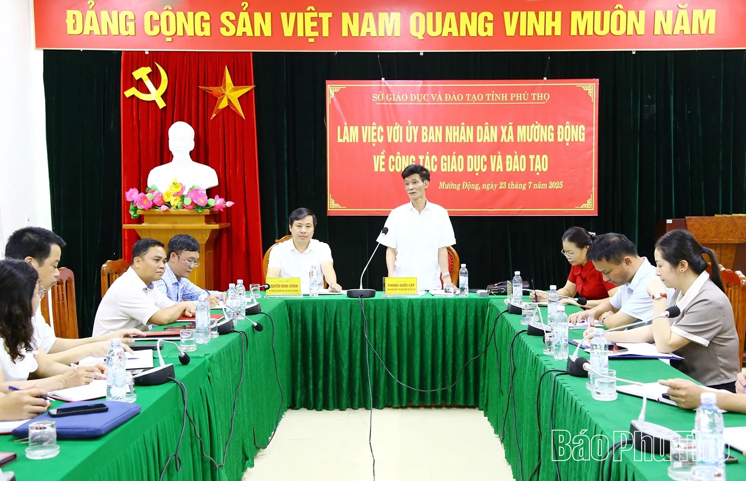 Sở Giáo dục và Đào tạo làm việc với UBND phường Thống Nhất và xã Mường Động