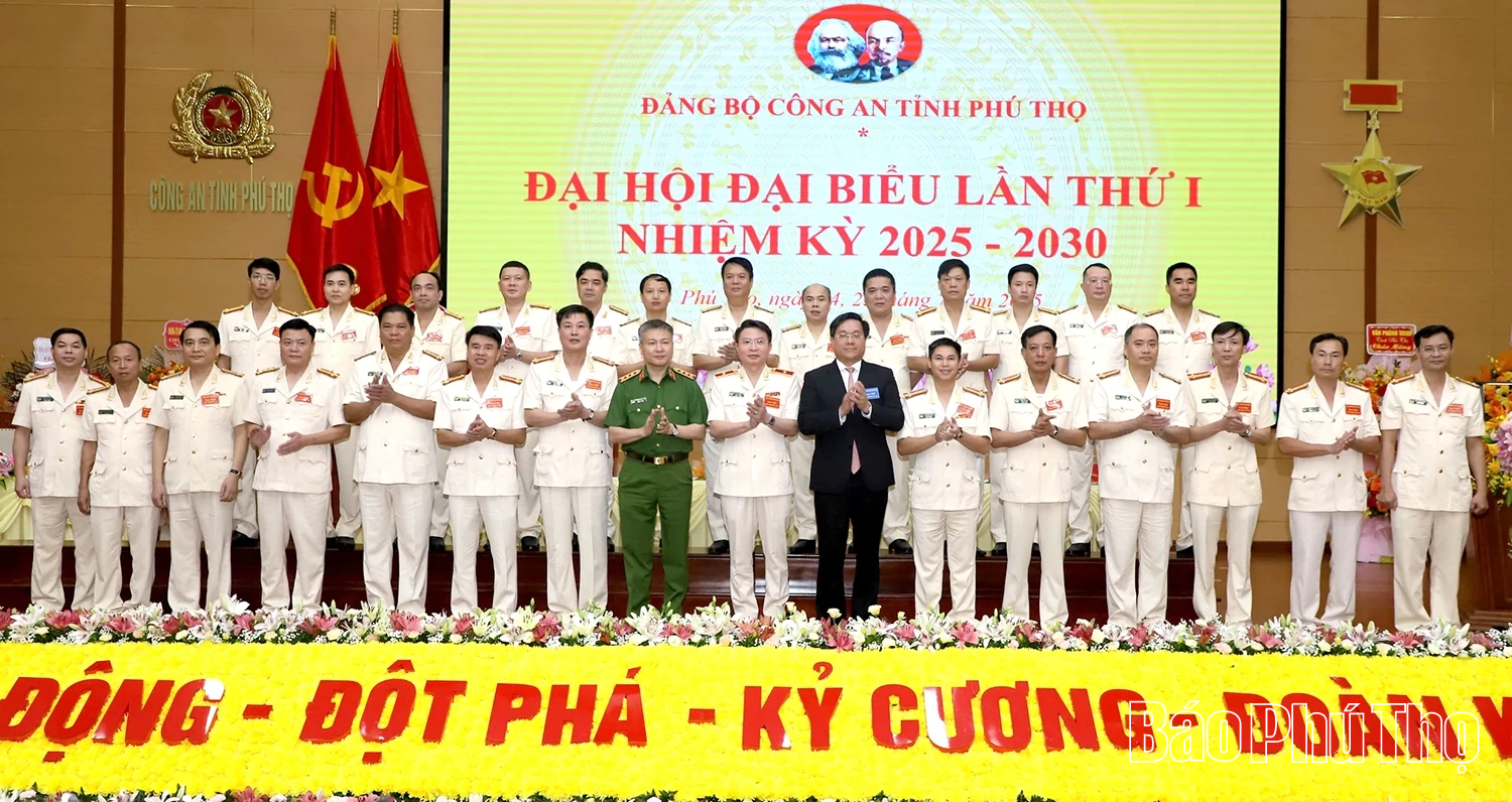Đại hội đại biểu Đảng bộ Công an tỉnh Phú Thọ lần thứ I, nhiệm kỳ 2025 - 2030 thành công tốt đẹp