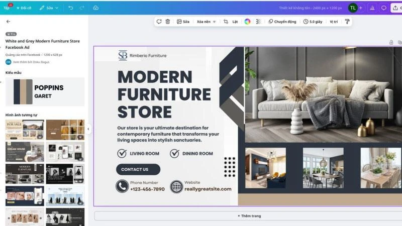 Thiết kế website nội thất đẹp mắt, tối ưu trải nghiệm với Canva