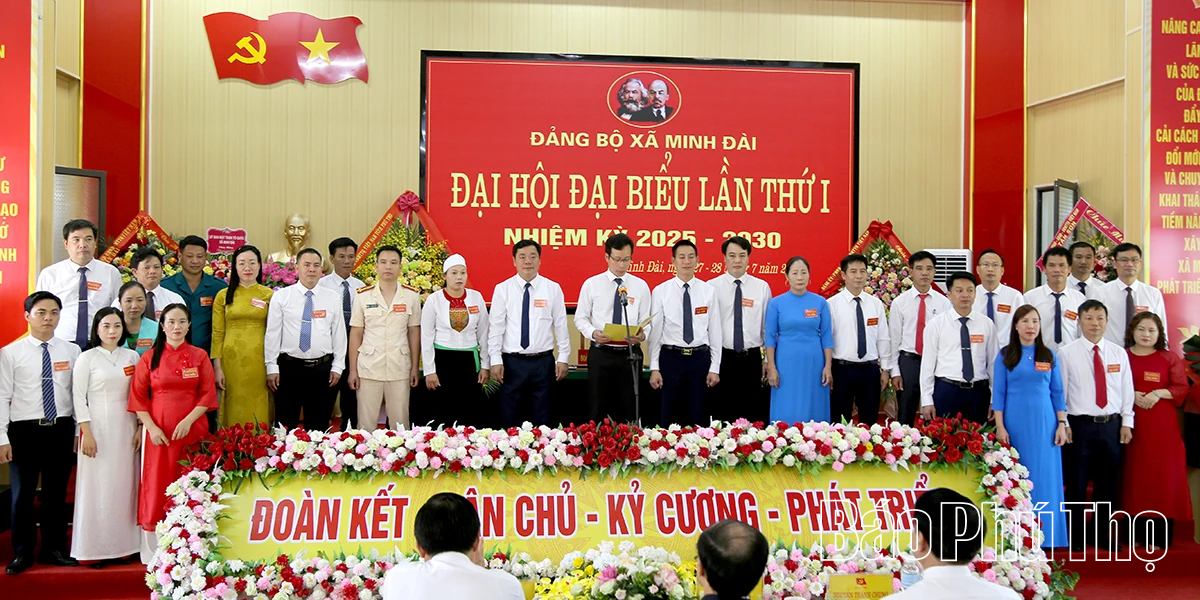 Đại hội đại biểu Đảng bộ xã Minh Đài lần thứ I, nhiệm kỳ 2025 - 2030