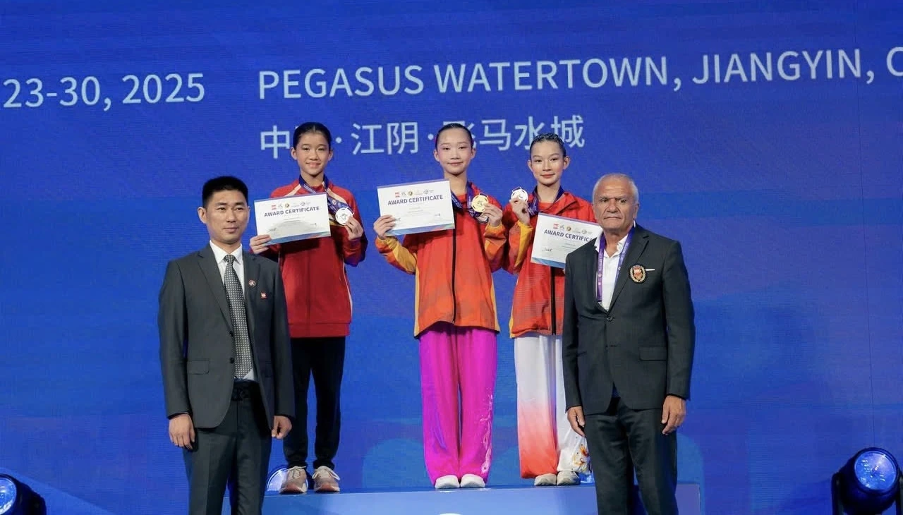 Cặp VĐV Phú Thọ giành “cú đúp Vàng” tại Giải Vô địch Wushu trẻ châu Á 2025