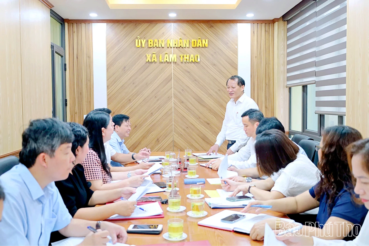 Đoàn công tác Sở Giáo dục và Đào tạo làm việc với xã Lâm Thao