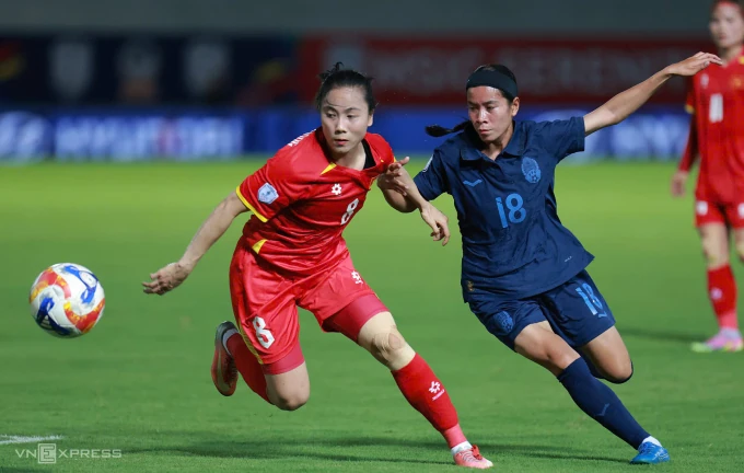 Việt Nam đè bẹp Campuchia ở ASEAN Cup nữ 2025