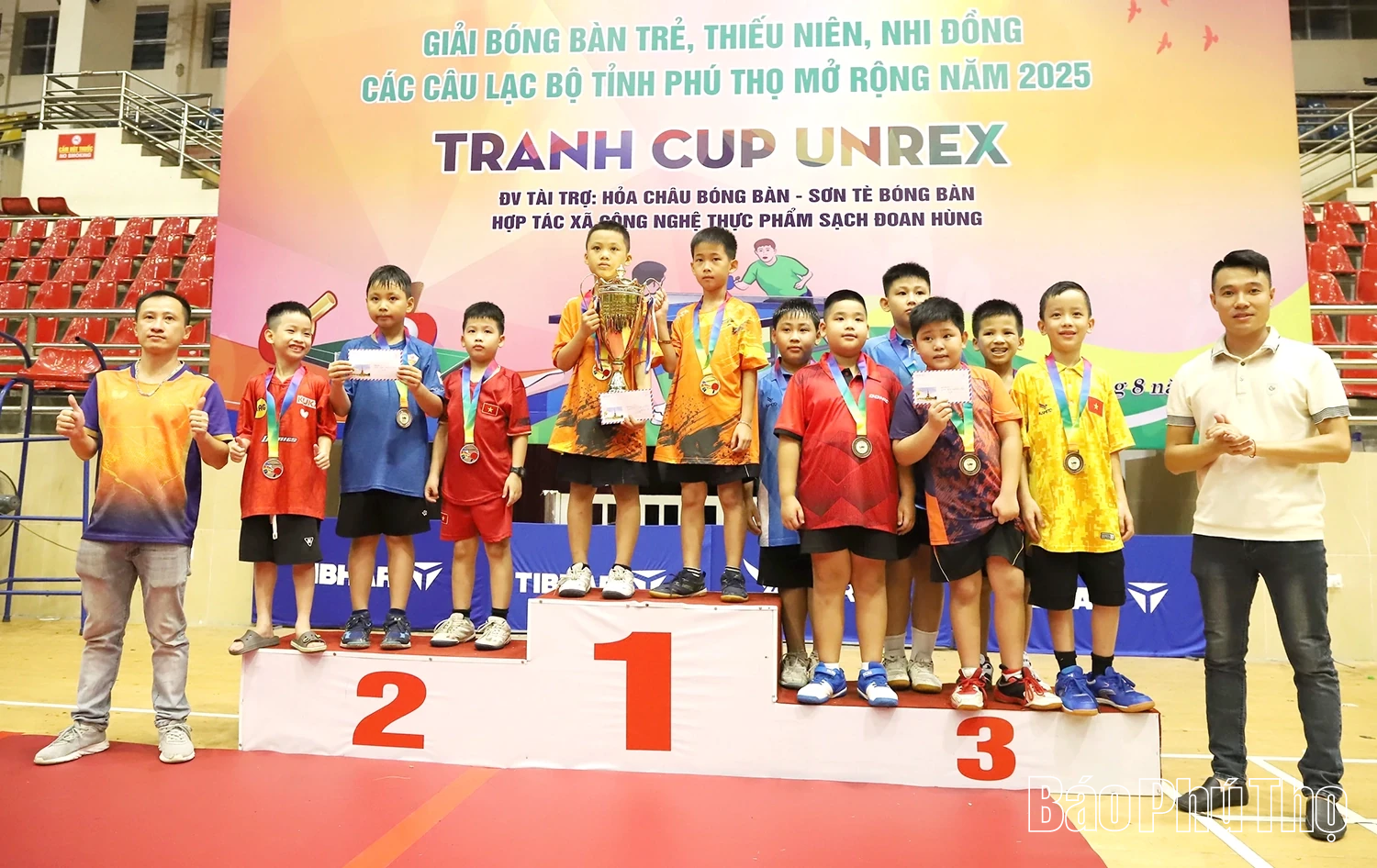 CLB bóng bàn Đoan Hùng đoạt giải Nhất Giải bóng bàn trẻ, thiếu niên, nhi đồng các CLB tỉnh Phú Thọ