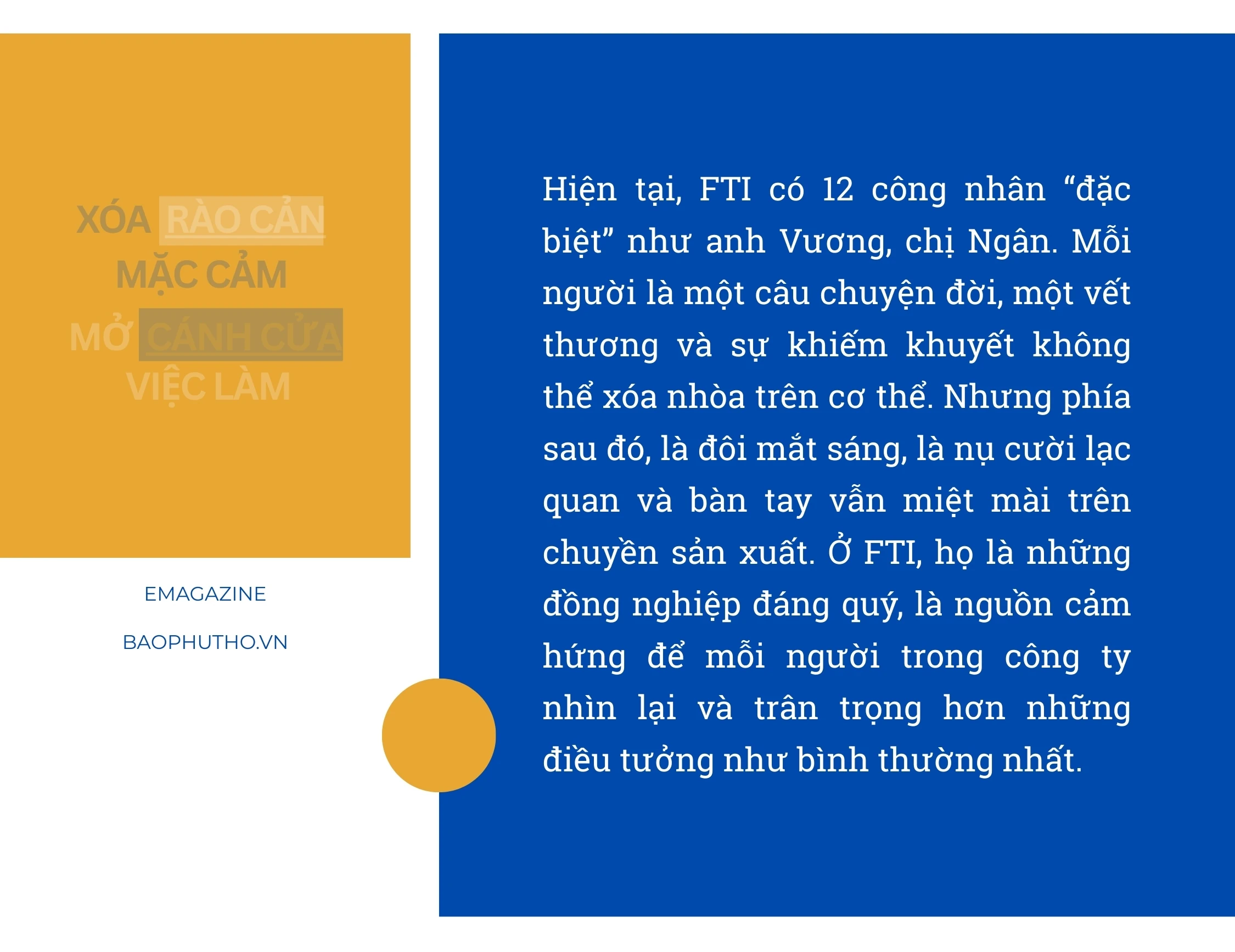 Xóa rào cản mặc cảm, mở cánh cửa việc làm