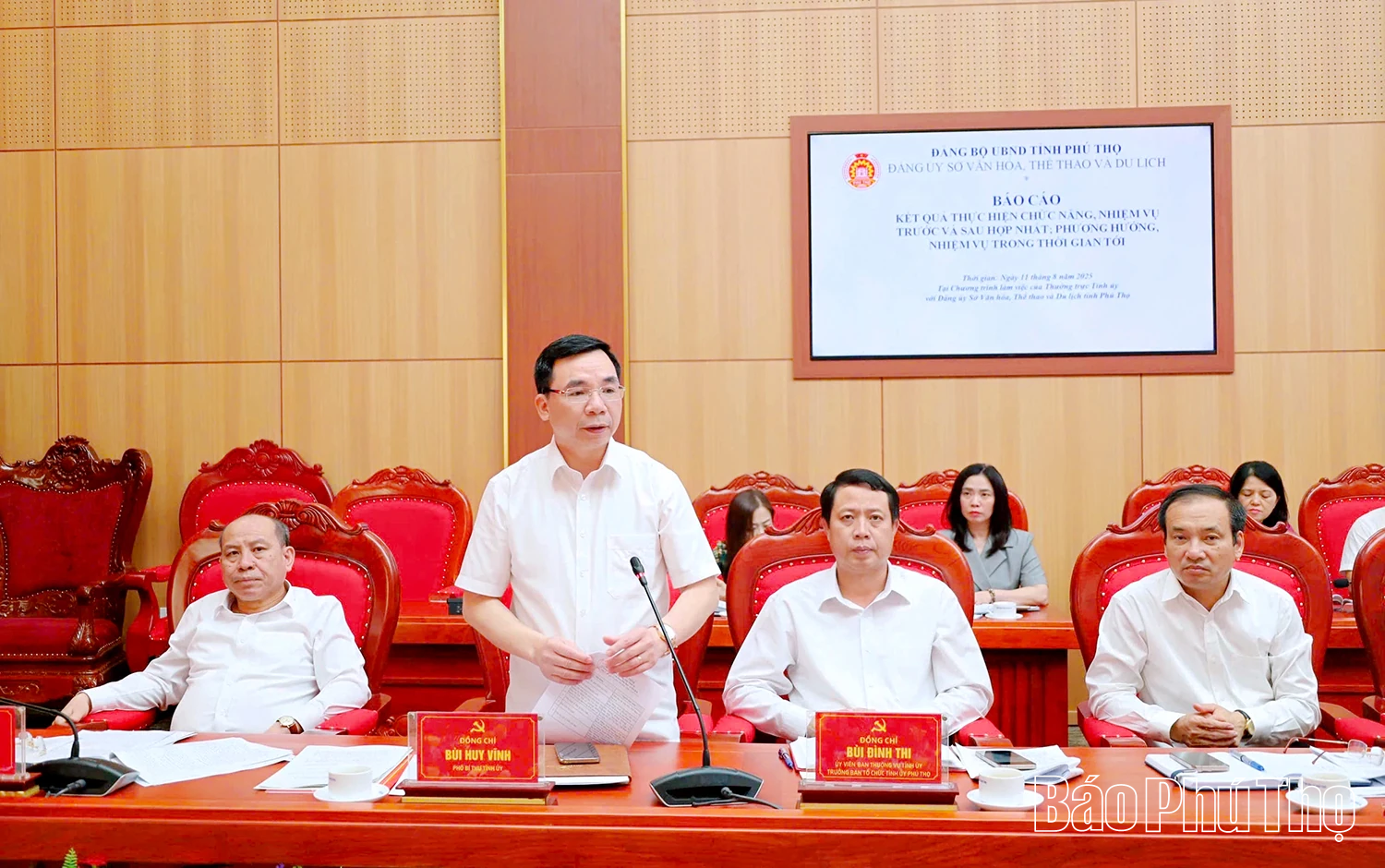 Thường trực Tỉnh ủy làm việc với Đảng ủy Sở Văn hóa, Thể thao và Du lịch