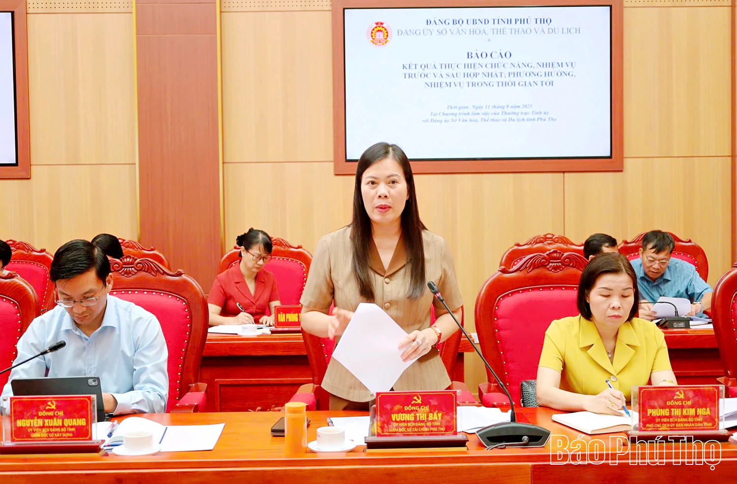 Thường trực Tỉnh ủy làm việc với Đảng ủy Sở Văn hóa, Thể thao và Du lịch