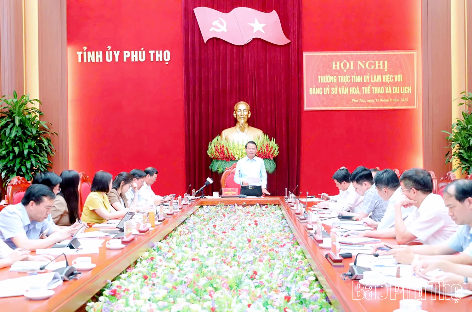 Thường trực Tỉnh ủy làm việc với Đảng ủy Sở Văn hóa, Thể thao và Du lịch