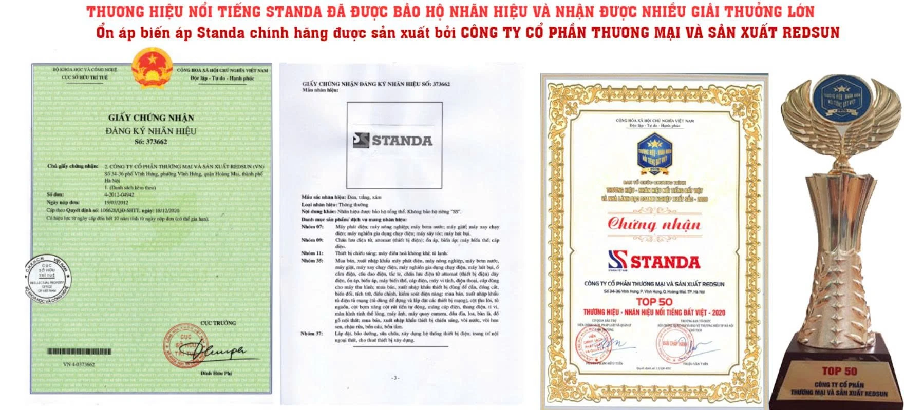 Standa - Thương hiệu ổn áp chất lượng hàng đầu tại Việt Nam