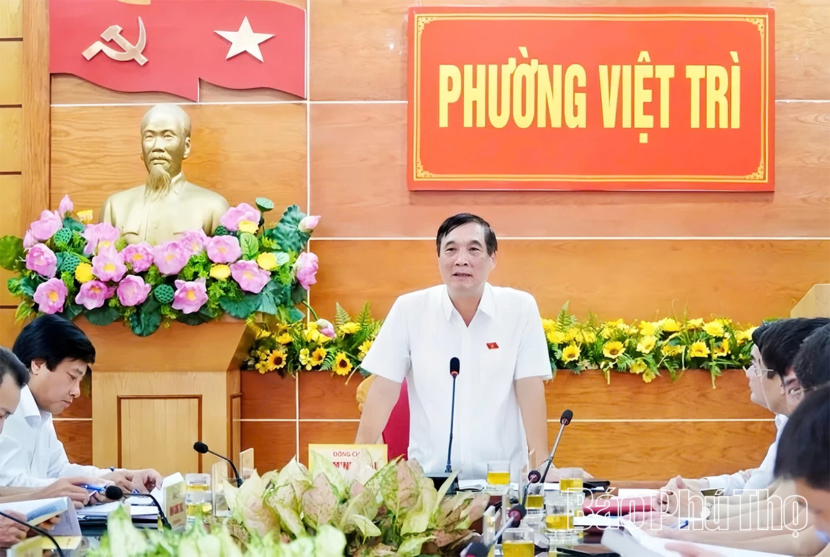 Khảo sát việc thực hiện các Nghị quyết về sắp xếp đơn vị hành chính cấp tỉnh, cấp xã trên địa bàn phường Việt Trì