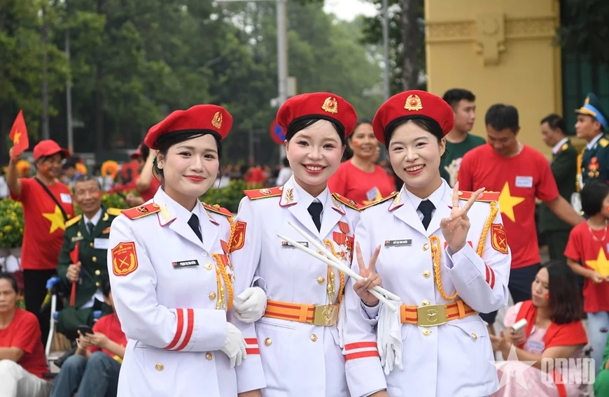 Lần đầu tổng hợp luyện diễu binh, diễu hành phục vụ nhiệm vụ A80 tại Quảng trường Ba Đình