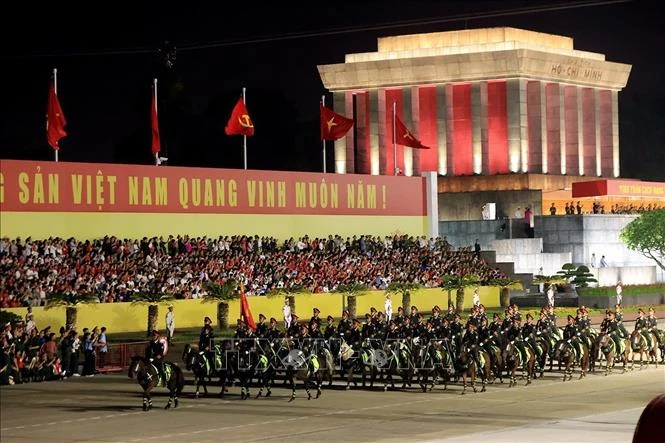 Tổng hợp luyện lần thứ hai các lực lượng tham gia A80 tại Quảng trường Ba Đình