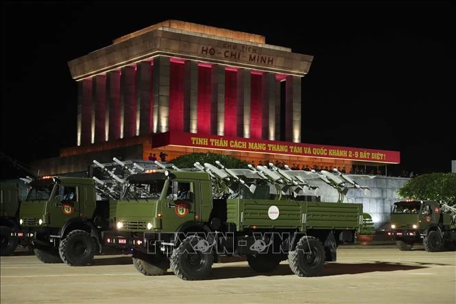 Tổng hợp luyện lần thứ hai các lực lượng tham gia A80 tại Quảng trường Ba Đình