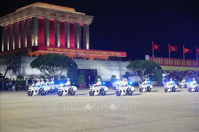 Tổng hợp luyện lần thứ hai các lực lượng tham gia A80 tại Quảng trường Ba Đình