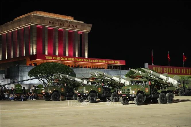 Tổng hợp luyện lần thứ hai các lực lượng tham gia A80 tại Quảng trường Ba Đình