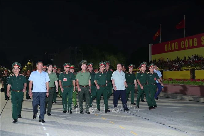 Tổng hợp luyện lần thứ hai các lực lượng tham gia A80 tại Quảng trường Ba Đình