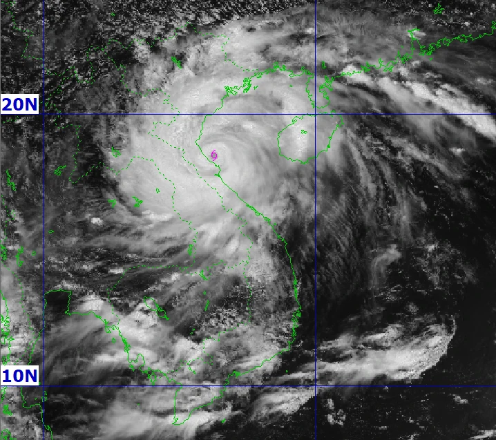 Bão số 5 giật cấp 13, khoảng 16-19h đổ bộ đất liền, trọng tâm ở tỉnh Nghệ An