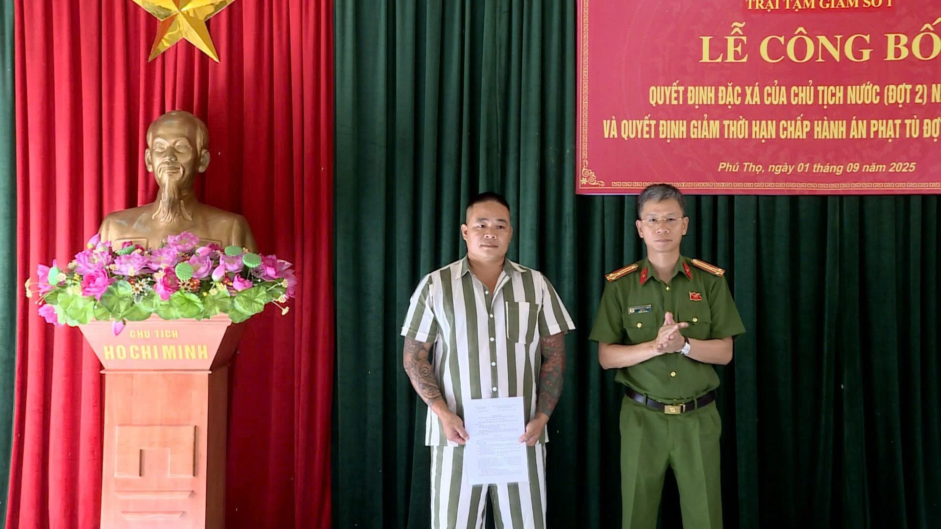 Đặc xá và giảm án cho phạm nhân tiến bộ tại Trại tạm giam số 1