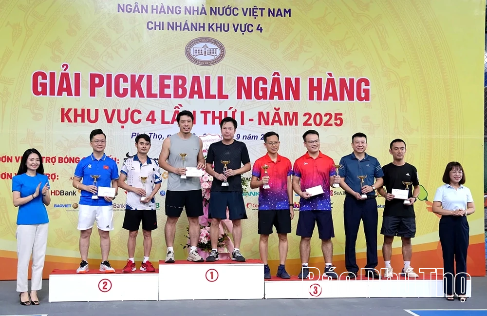 Bế mạc Giải Pickleball Ngân hàng Khu vực 4 lần thứ 1
