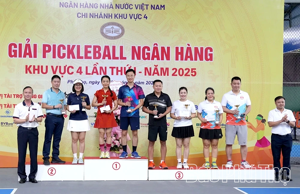 Bế mạc Giải Pickleball Ngân hàng Khu vực 4 lần thứ 1