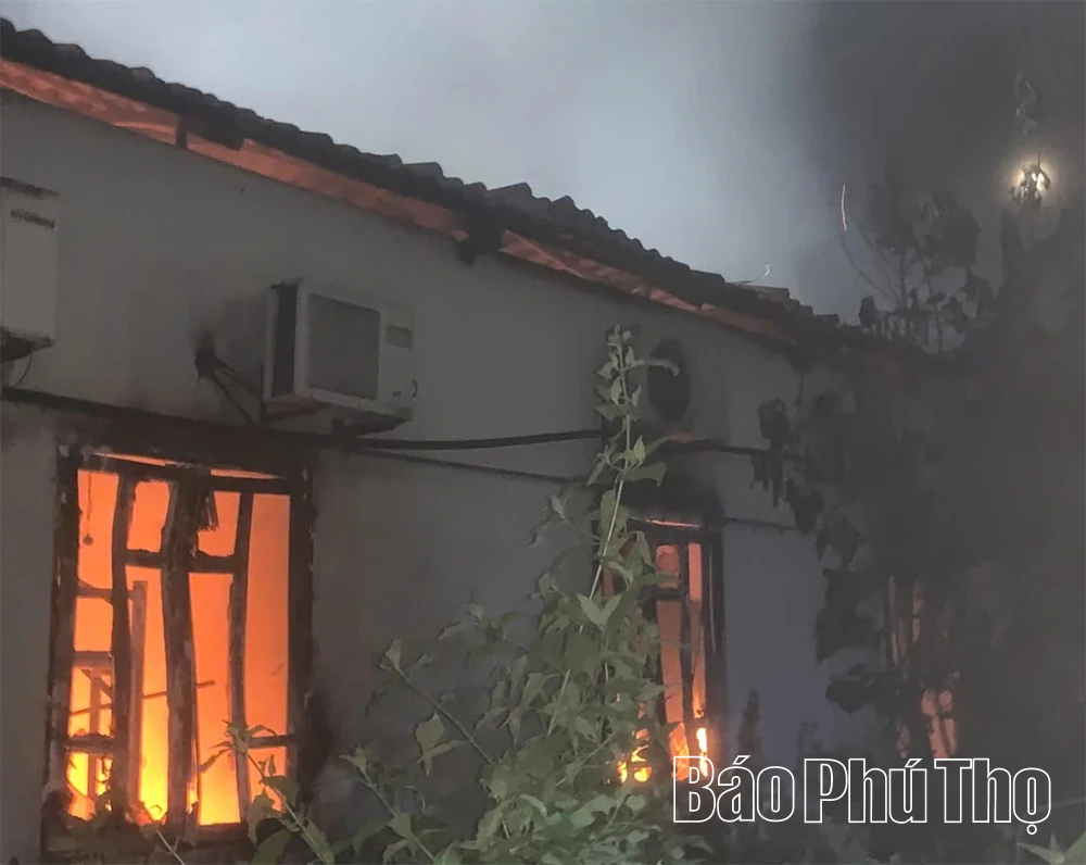 Kịp thời dập tắt đám cháy tại Khu du lịch Vườn Vua, xã Tu Vũ