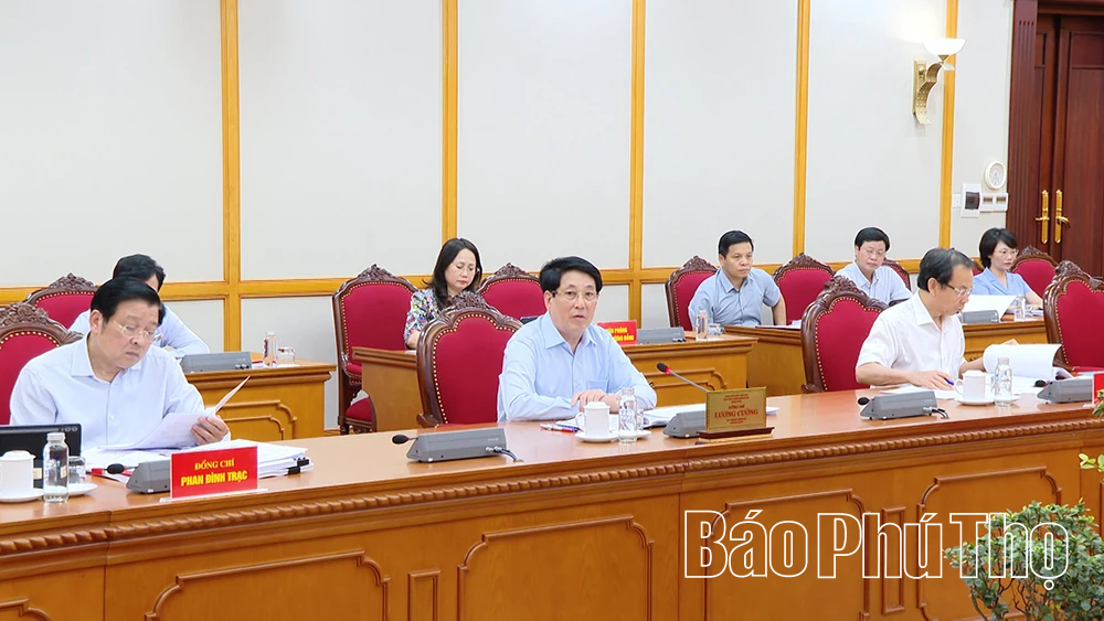 Bộ Chính trị cho ý kiến vào Dự thảo văn kiện và phương án nhân sự Đại hội đại biểu tỉnh Phú Thọ lần thứ nhất, nhiệm kỳ 2025-2030