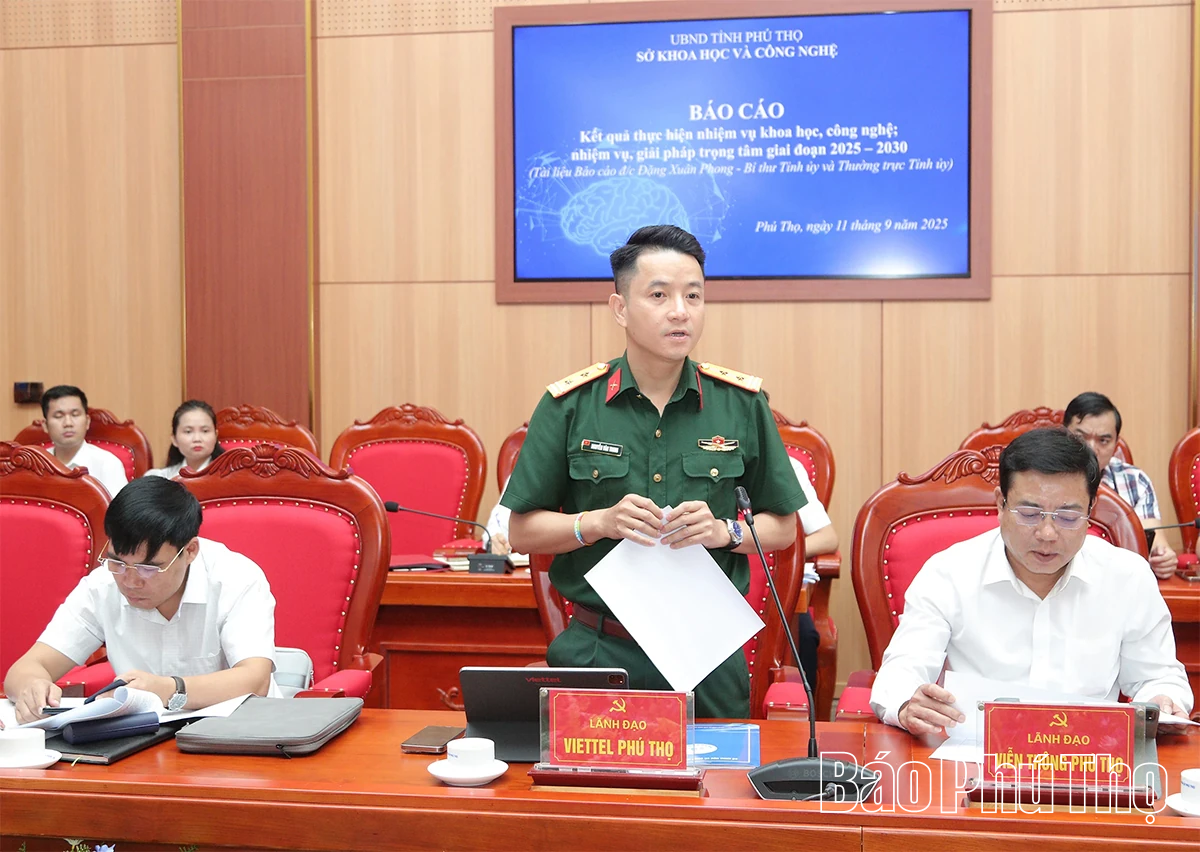 Thường trực Tỉnh ủy làm việc với Đảng ủy Sở Khoa học và Công nghệ